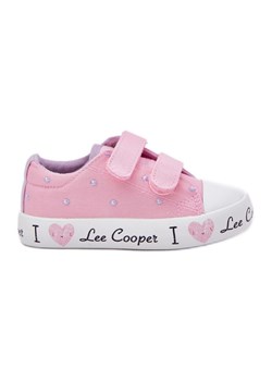 Trampki Dziewczęce Na Rzepy Lee Cooper LCW-25-02-3265K Różowe ze sklepu ButyModne.pl w kategorii Trampki dziecięce - zdjęcie 181956114