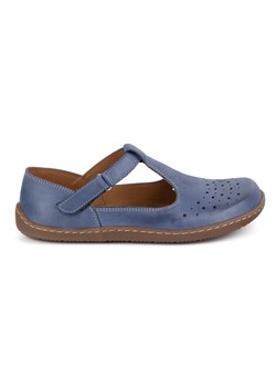 Olivier Damskie buty barefoot ze skóry naturalnej 1283 granatowe ze sklepu ButyModne.pl w kategorii Półbuty damskie - zdjęcie 181956212