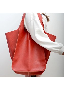 Duża torba shopper z kieszenią - Czerwony ze sklepu Intimica.pl w kategorii Torby Shopper bag - zdjęcie 181960044