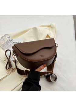 Mała torba crossbody z szerokim paskiem - Brązowy ze sklepu Intimica.pl w kategorii Listonoszki - zdjęcie 181960183