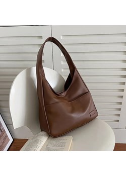 Klasyczna skórzana torebka - Brązowy ze sklepu Intimica.pl w kategorii Torby Shopper bag - zdjęcie 181960283
