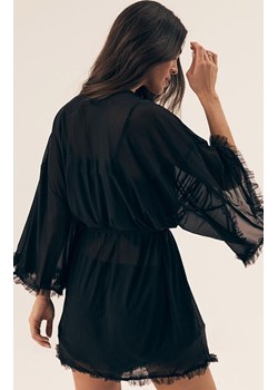 Esotiq czarny szlafrok damski Billie 43269-99X, Kolor czarny, Rozmiar L/XL, Esotiq ze sklepu Intymna w kategorii Szlafroki damskie - zdjęcie 181963004