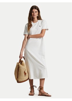 Polo Ralph Lauren Sukienka codzienna 211971066002 Biały Straight Fit ze sklepu MODIVO w kategorii Sukienki - zdjęcie 181964751