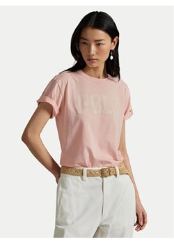Polo Ralph Lauren T-Shirt 211965096001 Koralowy Regular Fit ze sklepu MODIVO w kategorii Bluzki damskie - zdjęcie 181964831