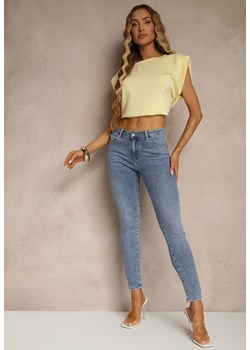 Niebieskie Jeansy Skinny Regular Waist Tolilune ze sklepu renee.pl w kategorii Jeansy damskie - zdjęcie 181968370
