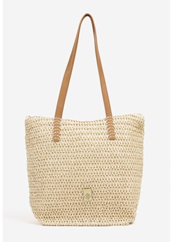 Beżowa Torebka Shopperka z Plecionki Ulovera ze sklepu born2be.pl w kategorii Torby Shopper bag - zdjęcie 181968541