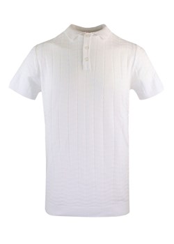 Dzianinowa Koszulka Męska z Kołnierzem (Polo) - Brave Soul - Biała TSBRSSS25poloCOSTAoffwhite ze sklepu JegoSzafa.pl w kategorii T-shirty męskie - zdjęcie 181970184