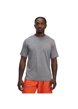 Męska koszulka treningowa Under Armour UA Tech Vent Geotessa SS - szara ze sklepu Sportstylestory.com w kategorii T-shirty męskie - zdjęcie 181970622
