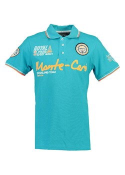 Geographical Norway Koszulka polo &quot;Karo&quot; w kolorze turkusowym ze sklepu Limango Polska w kategorii T-shirty chłopięce - zdjęcie 181971672
