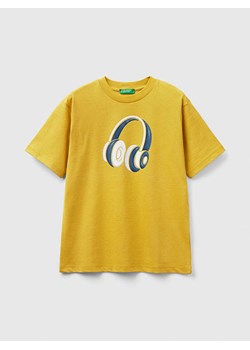 Benetton Koszulka w kolorze musztardowym ze sklepu Limango Polska w kategorii T-shirty chłopięce - zdjęcie 181971732
