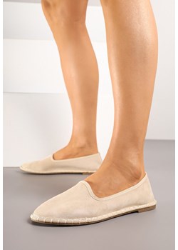 Beżowe Espadryle Balerinki z Ozdobnymi Przeszyciami Firavione ze sklepu born2be.pl w kategorii Espadryle damskie - zdjęcie 181972932