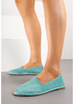 Niebieskie Espadryle Balerinki z Ozdobnymi Przeszyciami Firavione ze sklepu born2be.pl w kategorii Espadryle damskie - zdjęcie 181972950