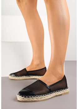 Czarne Siateczkowe Espadryle na Podeszwie z Plecionki Follmiriela ze sklepu born2be.pl w kategorii Espadryle damskie - zdjęcie 181972980