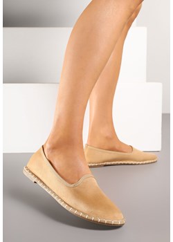 Ciemnobeżowe Espadryle Balerinki z Przeszyciami Firalissea ze sklepu renee.pl w kategorii Espadryle damskie - zdjęcie 181973444