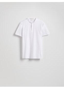 Reserved - Koszula polo slim fit - biały ze sklepu Reserved w kategorii T-shirty męskie - zdjęcie 181974364