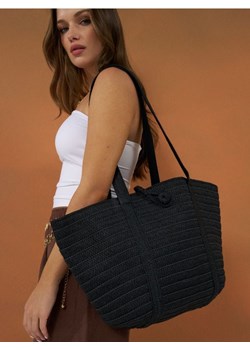 Sinsay - Pleciona torebka shopper - czarny ze sklepu Sinsay w kategorii Torby Shopper bag - zdjęcie 181975824