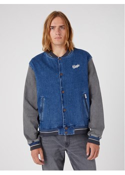 Wrangler Kurtka bomber Baseball W48272Z90 112331618 Niebieski Regular Fit ze sklepu MODIVO w kategorii Kurtki męskie - zdjęcie 181978501
