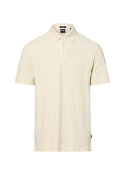 BOSS Męska koszulka polo - H-Pack 80 Mężczyźni Bawełna piaskowy wypukły wzór tkaniny ze sklepu vangraaf w kategorii T-shirty męskie - zdjęcie 181981084