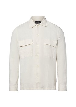 Marc O'Polo Męska koszula lniana Mężczyźni Regular Fit len kitt jednolity ze sklepu vangraaf w kategorii Koszule męskie - zdjęcie 181981093