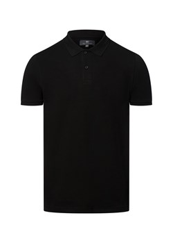 Nils Sundström Męska koszulka polo Mężczyźni Bawełna czarny jednolity ze sklepu vangraaf w kategorii T-shirty męskie - zdjęcie 181981142