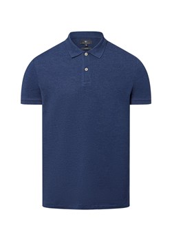 Nils Sundström Męska koszulka polo Mężczyźni Bawełna indygo marmurkowy ze sklepu vangraaf w kategorii T-shirty męskie - zdjęcie 181981144