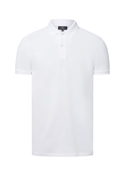 Nils Sundström Męska koszulka polo Mężczyźni Bawełna biały jednolity ze sklepu vangraaf w kategorii T-shirty męskie - zdjęcie 181981151