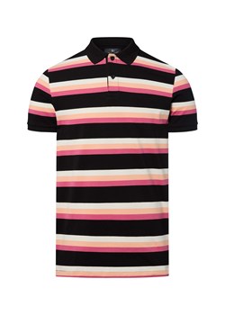 Nils Sundström Męska koszulka polo Mężczyźni Bawełna czarny w paski ze sklepu vangraaf w kategorii T-shirty męskie - zdjęcie 181981154