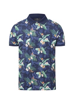 Nils Sundström Męska koszulka polo Mężczyźni Bawełna indygo wzorzysty ze sklepu vangraaf w kategorii T-shirty męskie - zdjęcie 181981160