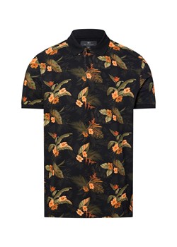 Nils Sundström Męska koszulka polo Mężczyźni Bawełna czarny wzorzysty ze sklepu vangraaf w kategorii T-shirty męskie - zdjęcie 181981161