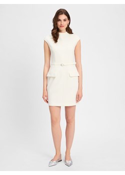HUGO Damska sukienka z płaszczem - Kalunia Kobiety écru jednolity ze sklepu vangraaf w kategorii Sukienki - zdjęcie 181981372