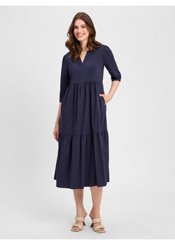 Marie Lund Sukienka damska Kobiety granatowy jednolity ze sklepu vangraaf w kategorii Sukienki - zdjęcie 181981383