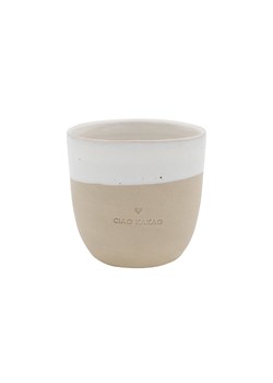 Eulenschnitt Kubek &quot;Ciao Kakao&quot; w kolorze biało-beżowym - 200 ml ze sklepu Limango Polska w kategorii Kubki - zdjęcie 181981484