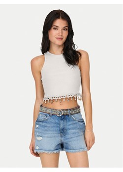 ONLY Top Shelly 15325019 Biały Slim Fit ze sklepu MODIVO w kategorii Bluzki damskie - zdjęcie 181984134
