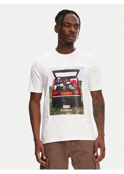Hunter T-Shirt Tomi Grapphic HARM0037251 Biały Regular Fit ze sklepu MODIVO w kategorii T-shirty męskie - zdjęcie 181984184