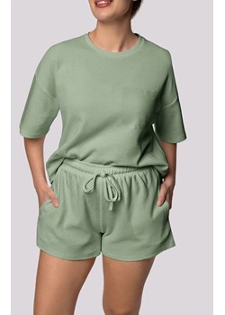 Mona bawełniana piżama damska pistacjowa Cozy Short Sleeve Plus Size, Kolor pistacjowy, Rozmiar 2XL, Mona ze sklepu Intymna w kategorii Piżamy damskie - zdjęcie 181987110