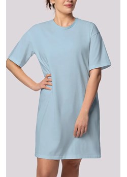 Mona bawełniana koszula nocna damska jasnoniebieska Bliss Plus Size, Kolor jasnoniebieski, Rozmiar 2XL, Mona ze sklepu Intymna w kategorii Koszule nocne - zdjęcie 181987114
