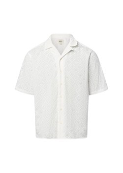Redefined Rebel Męska koszula casual - RRGrady Mężczyźni Modern Fit Bawełna biały wypukły wzór tkaniny ze sklepu vangraaf w kategorii Koszule męskie - zdjęcie 181990081