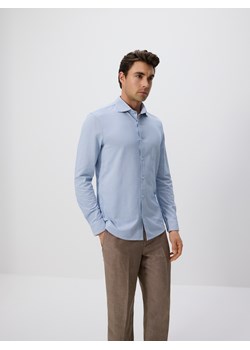 Reserved - Prążkowana koszula slim fit - jasnoniebieski ze sklepu Reserved w kategorii Koszule męskie - zdjęcie 181991471