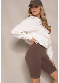 Brązowe Szorty Kolarki High Waist Basalla ze sklepu renee.pl w kategorii Szorty - zdjęcie 181992774