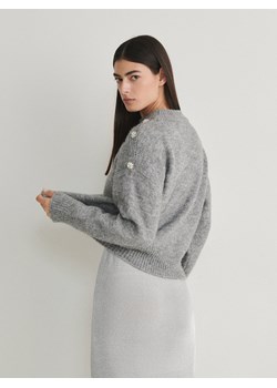 Reserved - Sweter z ozdobnymi dżetami - szary ze sklepu Reserved w kategorii Swetry damskie - zdjęcie 181993944