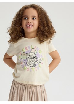 Reserved - T-shirt z aplikacją Psi Patrol - złamana biel ze sklepu Reserved w kategorii Bluzki dziewczęce - zdjęcie 181995574