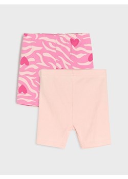 Sinsay - Krótkie legginsy 2 pack - różowy ze sklepu Sinsay w kategorii Odzież dla niemowląt - zdjęcie 181998590