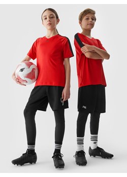 Dziecięca koszulka piłkarska Robert Lewandowski x 4F RL9JSSS24TFTSU0931 - czerwona ze sklepu Sportstylestory.com w kategorii T-shirty chłopięce - zdjęcie 181999191