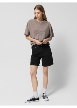 Damskie spodenki jeansowe Outhorn OTHWSS24TSHOF398 - czarne ze sklepu Sportstylestory.com w kategorii Szorty - zdjęcie 181999453