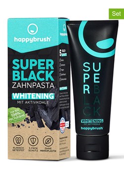 Happy Brush Pasty do zębów (3 szt.) &quot;SuperBlack&quot; - 3 x 75 ml ze sklepu Limango Polska w kategorii Pasty do zębów - zdjęcie 182002142