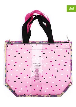 Tri-Coastal Design Torby termiczne (2 szt.) w kolorze jasnoróżowym ze wzorem - 29 x 32 cm ze sklepu Limango Polska w kategorii Pojemniki kuchenne - zdjęcie 182002214