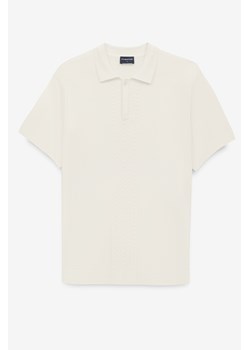 KOSZULKA POLO TENNIS CLUB 011 ECRU Z WISKOZY ze sklepu Recman w kategorii T-shirty męskie - zdjęcie 182002784