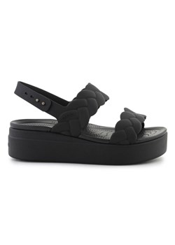 Sandały Crocs Brooklyn Woven Low Wedge 209977-060 czarne ze sklepu ButyModne.pl w kategorii Sandały damskie - zdjęcie 182004122