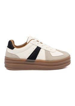 Shelvt Damskie buty sportowe beżowe beżowy ze sklepu ButyModne.pl w kategorii Buty sportowe damskie - zdjęcie 182004494