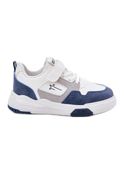 Lekkie Sneakersy Dziecięce Big Star RR374053 Biało-Niebieskie białe ze sklepu ButyModne.pl w kategorii Buty sportowe dziecięce - zdjęcie 182004581